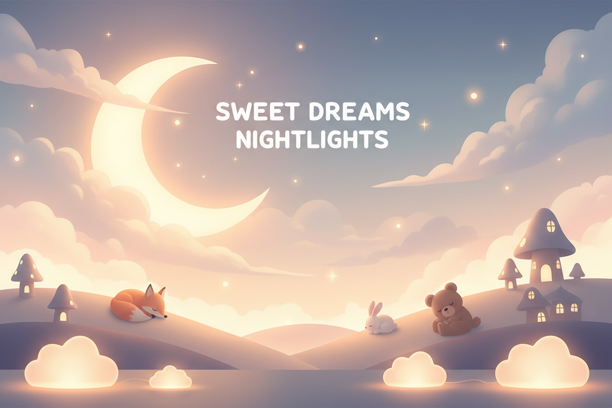 Bannière veilleuse nuit étoilée